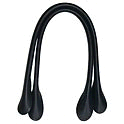 Leather Baghandles, Style 2020 Hand Size, col. 01 Black