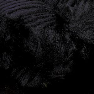 KATIA EVITA MERINO [70% Virgin Merino Wool, 30% Synthetic Fur], Wool-Faux Fur Mix, col 43 Black with Black Fur