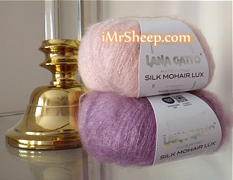 Lana Gatto SILK MOHAIR LUX [78% Super Kid Mohair, 14% Silk, 4% Nylon, 4% Metallic Polyester], Fingering