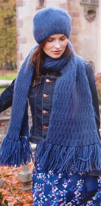 CASHMERE LIGHT HAT AND SCARF, FATTO A MANO No. 244