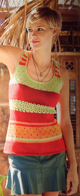 CROCHETED TOP AND SKIRT, Lana Grossa