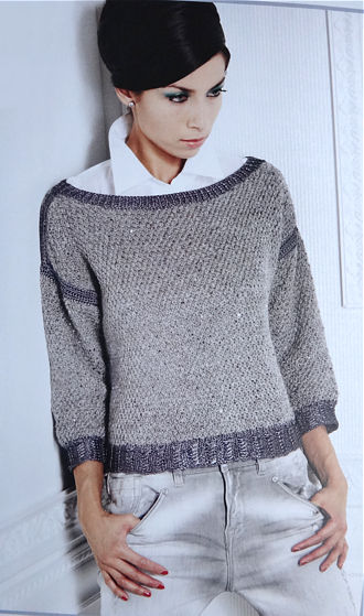 GREY MELANGE PULLOVER, Anne Blatt