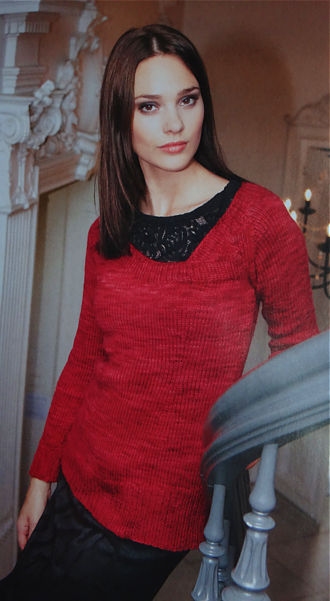 PULLOVER WITH ASSYMEIRICAL NECKLINE, Verena 03-2012